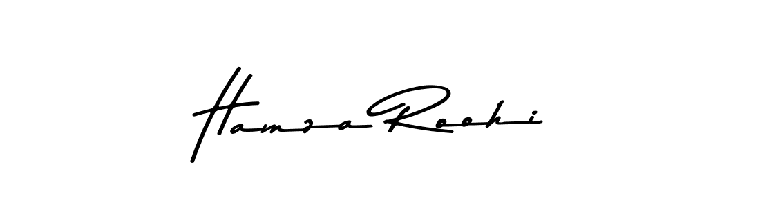Make a beautiful signature design for name Hamza Roohi. With this signature (Asem Kandis PERSONAL USE) style, you can create a handwritten signature for free. Hamza Roohi signature style 9 images and pictures png