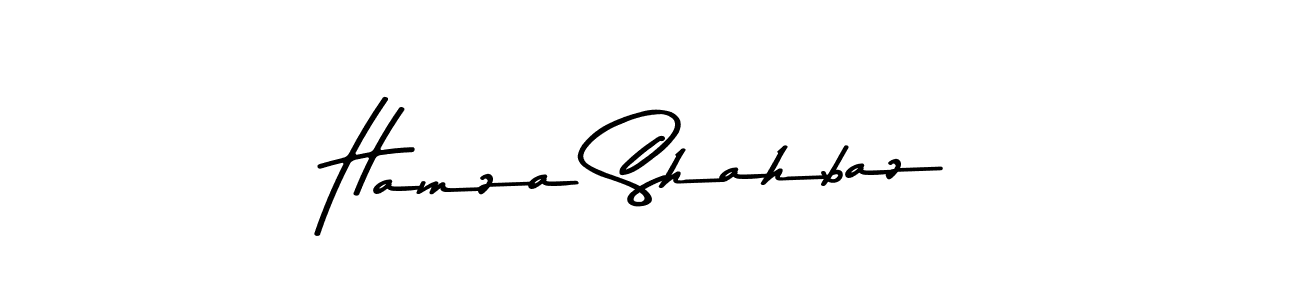 Make a beautiful signature design for name Hamza Shahbaz. With this signature (Asem Kandis PERSONAL USE) style, you can create a handwritten signature for free. Hamza Shahbaz signature style 9 images and pictures png