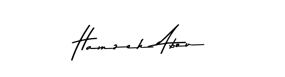 How to make Hamzeh Abou name signature. Use Asem Kandis PERSONAL USE style for creating short signs online. This is the latest handwritten sign. Hamzeh Abou signature style 9 images and pictures png