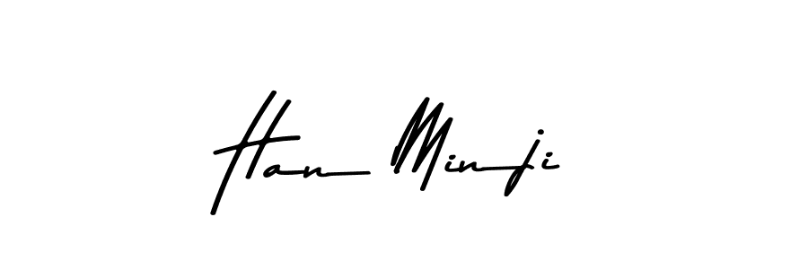 Create a beautiful signature design for name Han Minji. With this signature (Asem Kandis PERSONAL USE) fonts, you can make a handwritten signature for free. Han Minji signature style 9 images and pictures png