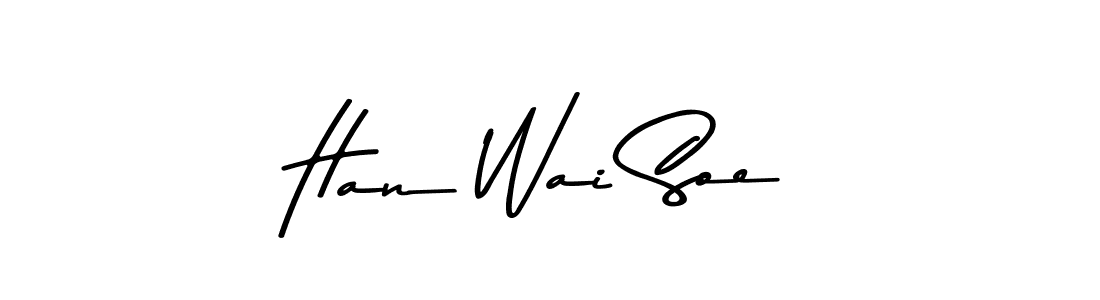 The best way (Asem Kandis PERSONAL USE) to make a short signature is to pick only two or three words in your name. The name Han Wai Soe include a total of six letters. For converting this name. Han Wai Soe signature style 9 images and pictures png