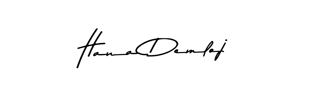 How to make Hana Demloj name signature. Use Asem Kandis PERSONAL USE style for creating short signs online. This is the latest handwritten sign. Hana Demloj signature style 9 images and pictures png