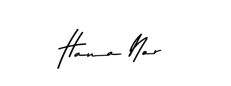 Make a beautiful signature design for name Hana Nor. With this signature (Asem Kandis PERSONAL USE) style, you can create a handwritten signature for free. Hana Nor signature style 9 images and pictures png