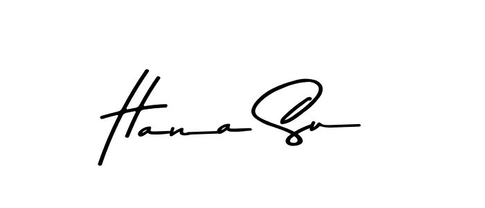 How to make Hana Su name signature. Use Asem Kandis PERSONAL USE style for creating short signs online. This is the latest handwritten sign. Hana Su signature style 9 images and pictures png