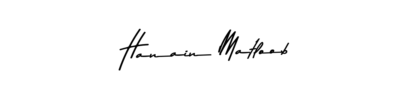 How to make Hanain Matloob signature? Asem Kandis PERSONAL USE is a professional autograph style. Create handwritten signature for Hanain Matloob name. Hanain Matloob signature style 9 images and pictures png