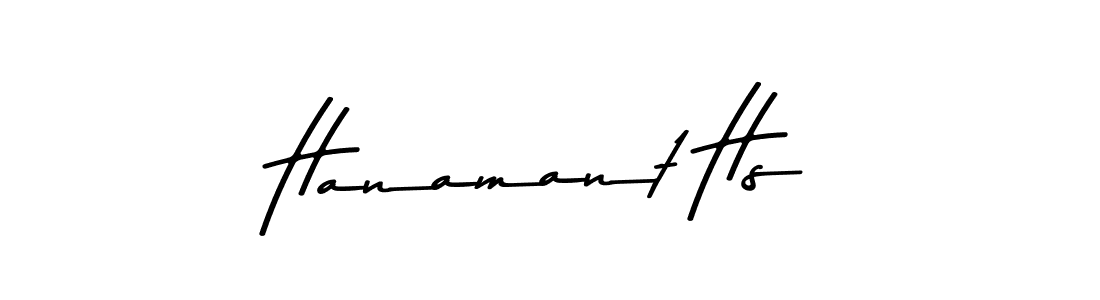 How to make Hanamant Hs name signature. Use Asem Kandis PERSONAL USE style for creating short signs online. This is the latest handwritten sign. Hanamant Hs signature style 9 images and pictures png