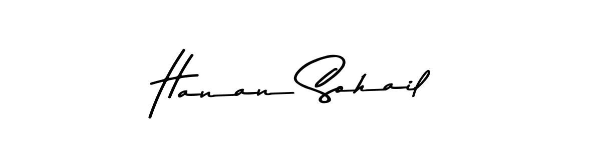 Design your own signature with our free online signature maker. With this signature software, you can create a handwritten (Asem Kandis PERSONAL USE) signature for name Hanan Sohail. Hanan Sohail signature style 9 images and pictures png