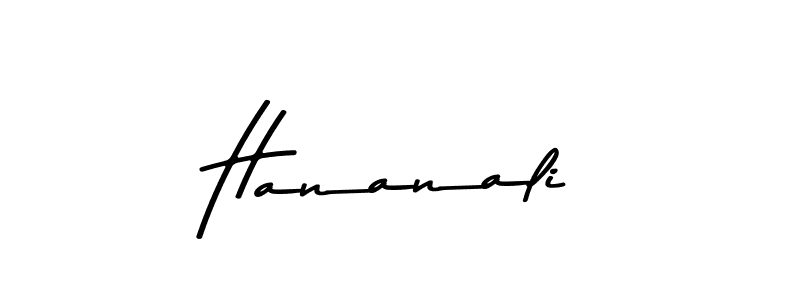 Use a signature maker to create a handwritten signature online. With this signature software, you can design (Asem Kandis PERSONAL USE) your own signature for name Hananali. Hananali signature style 9 images and pictures png