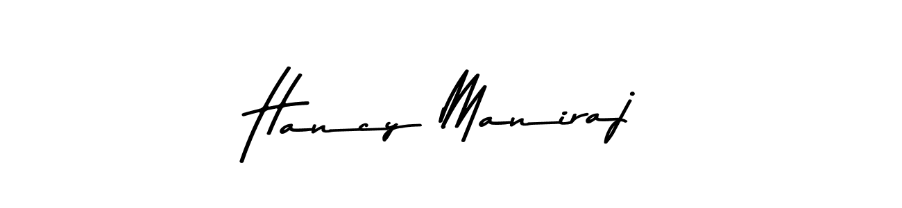 Make a beautiful signature design for name Hancy Maniraj. Use this online signature maker to create a handwritten signature for free. Hancy Maniraj signature style 9 images and pictures png