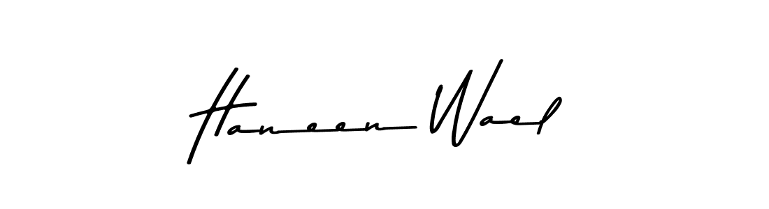 Create a beautiful signature design for name Haneen Wael. With this signature (Asem Kandis PERSONAL USE) fonts, you can make a handwritten signature for free. Haneen Wael signature style 9 images and pictures png