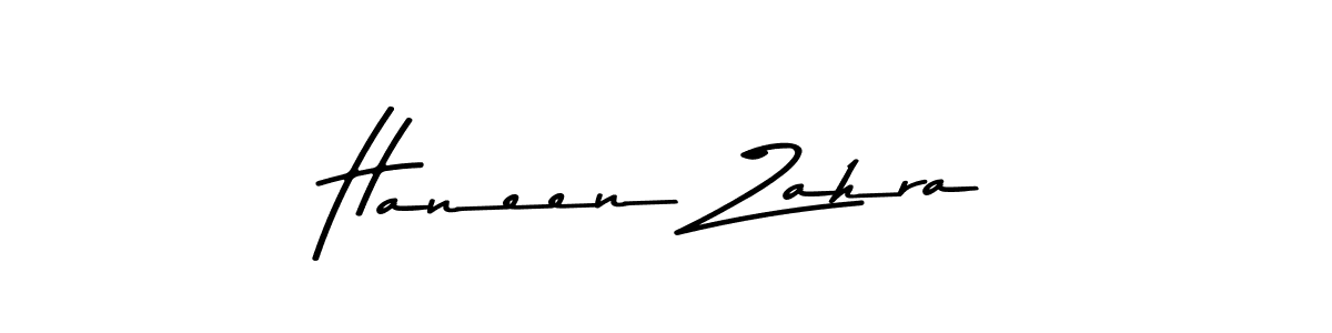 Make a beautiful signature design for name Haneen Zahra. With this signature (Asem Kandis PERSONAL USE) style, you can create a handwritten signature for free. Haneen Zahra signature style 9 images and pictures png