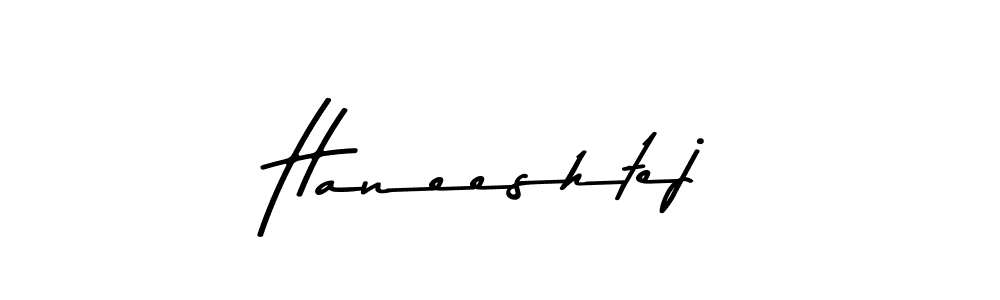 How to make Haneeshtej signature? Asem Kandis PERSONAL USE is a professional autograph style. Create handwritten signature for Haneeshtej name. Haneeshtej signature style 9 images and pictures png