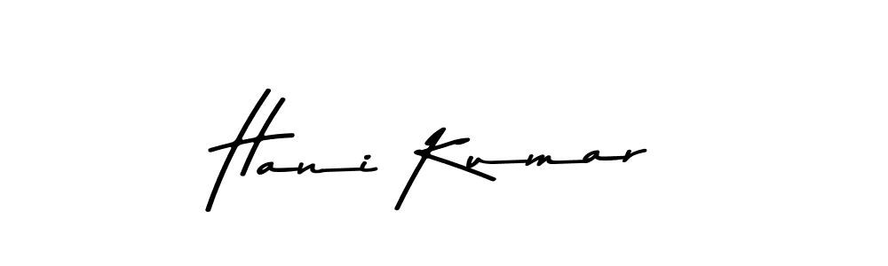 Make a beautiful signature design for name Hani Kumar. With this signature (Asem Kandis PERSONAL USE) style, you can create a handwritten signature for free. Hani Kumar signature style 9 images and pictures png