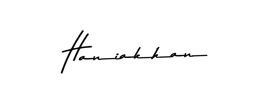 Make a beautiful signature design for name Haniakhan. Use this online signature maker to create a handwritten signature for free. Haniakhan signature style 9 images and pictures png
