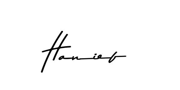 How to make Hanief name signature. Use Asem Kandis PERSONAL USE style for creating short signs online. This is the latest handwritten sign. Hanief signature style 9 images and pictures png