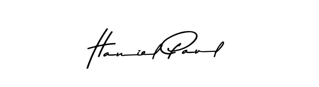 Similarly Asem Kandis PERSONAL USE is the best handwritten signature design. Signature creator online .You can use it as an online autograph creator for name Haniel Paul. Haniel Paul signature style 9 images and pictures png