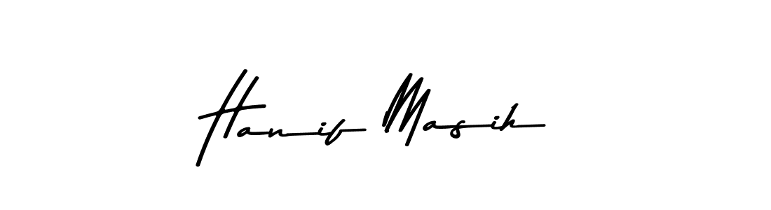 Design your own signature with our free online signature maker. With this signature software, you can create a handwritten (Asem Kandis PERSONAL USE) signature for name Hanif Masih. Hanif Masih signature style 9 images and pictures png