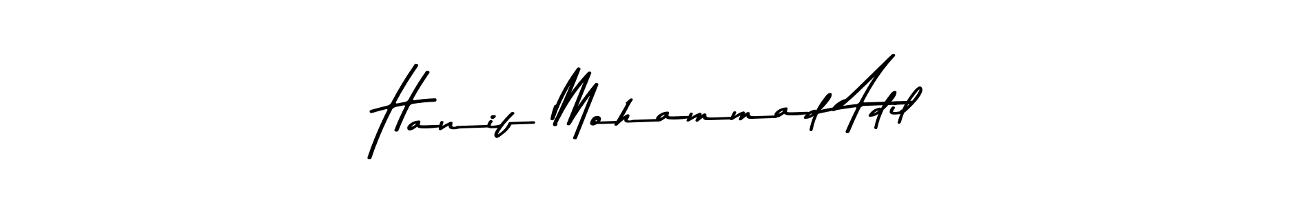 Also You can easily find your signature by using the search form. We will create Hanif Mohammad Adil name handwritten signature images for you free of cost using Asem Kandis PERSONAL USE sign style. Hanif Mohammad Adil signature style 9 images and pictures png