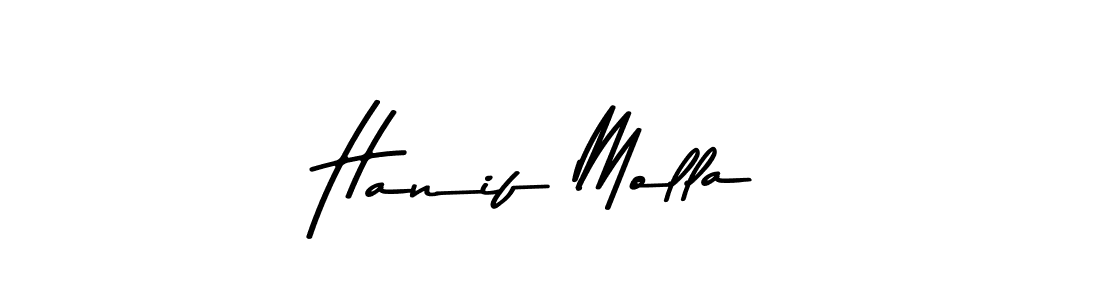 Make a beautiful signature design for name Hanif Molla. With this signature (Asem Kandis PERSONAL USE) style, you can create a handwritten signature for free. Hanif Molla signature style 9 images and pictures png