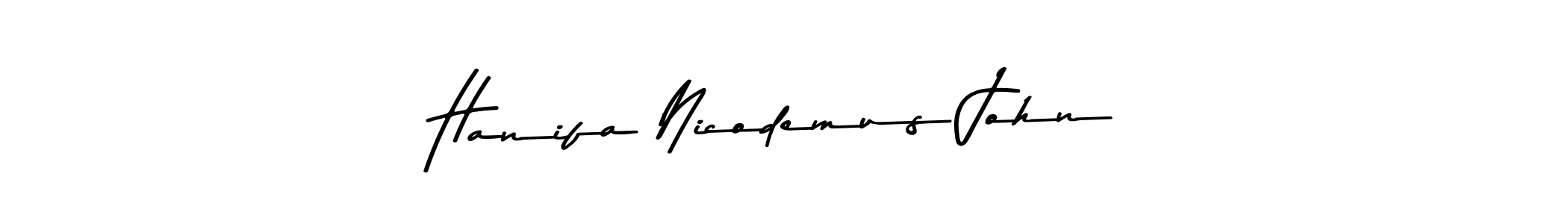 Design your own signature with our free online signature maker. With this signature software, you can create a handwritten (Asem Kandis PERSONAL USE) signature for name Hanifa Nicodemus John. Hanifa Nicodemus John signature style 9 images and pictures png