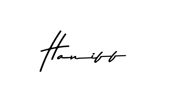 Make a beautiful signature design for name Haniff. Use this online signature maker to create a handwritten signature for free. Haniff signature style 9 images and pictures png