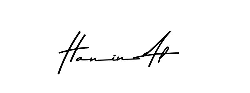 Create a beautiful signature design for name Hanin Al. With this signature (Asem Kandis PERSONAL USE) fonts, you can make a handwritten signature for free. Hanin Al signature style 9 images and pictures png