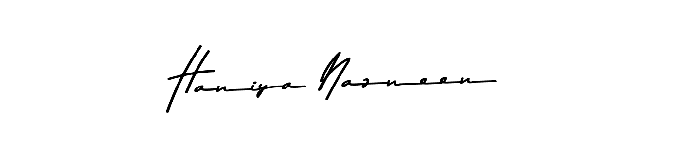 Use a signature maker to create a handwritten signature online. With this signature software, you can design (Asem Kandis PERSONAL USE) your own signature for name Haniya Nazneen. Haniya Nazneen signature style 9 images and pictures png