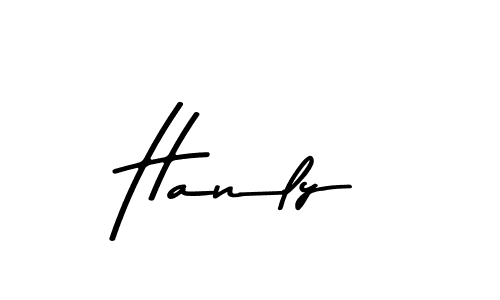 How to make Hanly name signature. Use Asem Kandis PERSONAL USE style for creating short signs online. This is the latest handwritten sign. Hanly signature style 9 images and pictures png