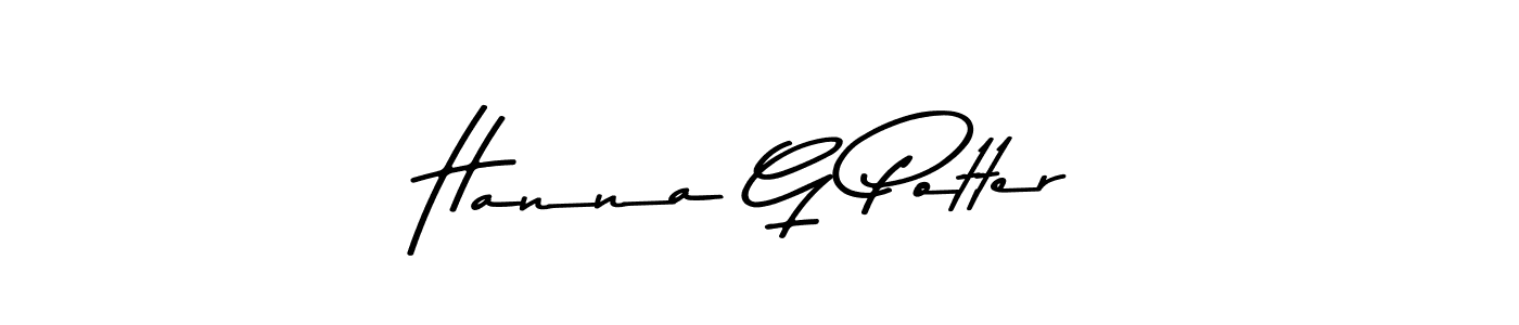 Hanna G Potter stylish signature style. Best Handwritten Sign (Asem Kandis PERSONAL USE) for my name. Handwritten Signature Collection Ideas for my name Hanna G Potter. Hanna G Potter signature style 9 images and pictures png