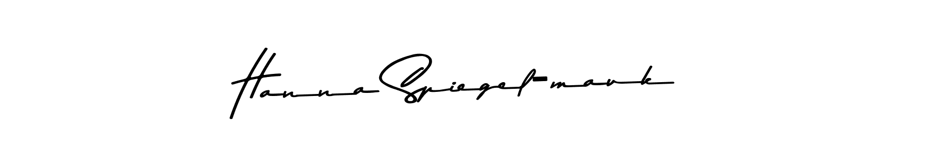 Make a beautiful signature design for name Hanna Spiegel-mauk. With this signature (Asem Kandis PERSONAL USE) style, you can create a handwritten signature for free. Hanna Spiegel-mauk signature style 9 images and pictures png