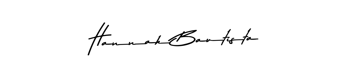 How to make Hannah Bautista name signature. Use Asem Kandis PERSONAL USE style for creating short signs online. This is the latest handwritten sign. Hannah Bautista signature style 9 images and pictures png