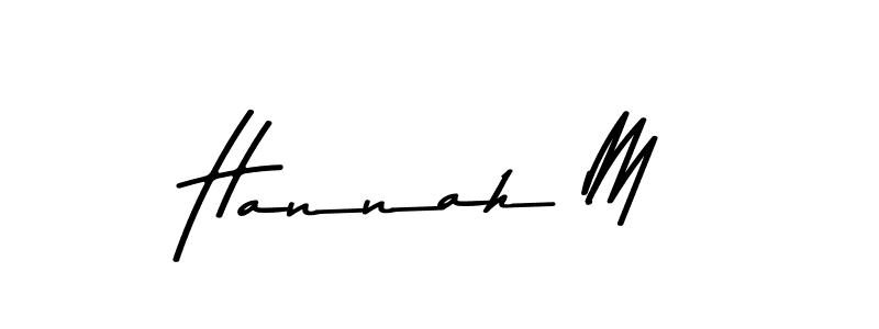 Make a beautiful signature design for name Hannah M. With this signature (Asem Kandis PERSONAL USE) style, you can create a handwritten signature for free. Hannah M signature style 9 images and pictures png