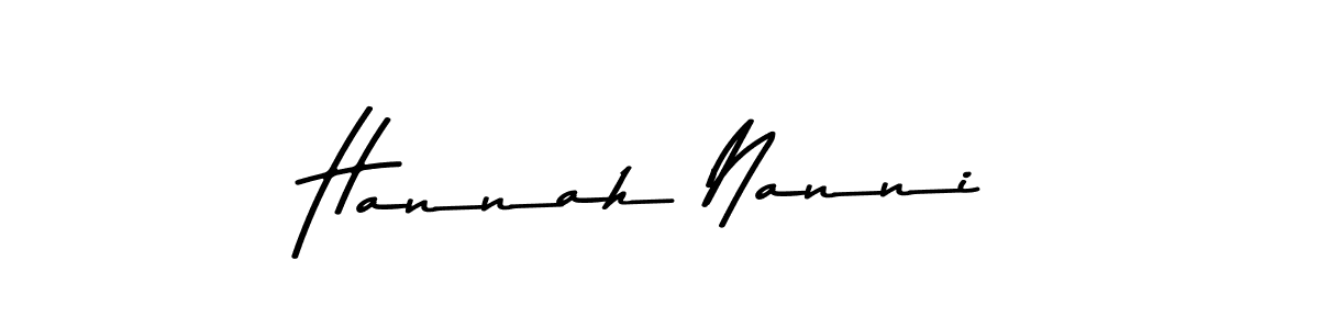 Hannah Nanni stylish signature style. Best Handwritten Sign (Asem Kandis PERSONAL USE) for my name. Handwritten Signature Collection Ideas for my name Hannah Nanni. Hannah Nanni signature style 9 images and pictures png