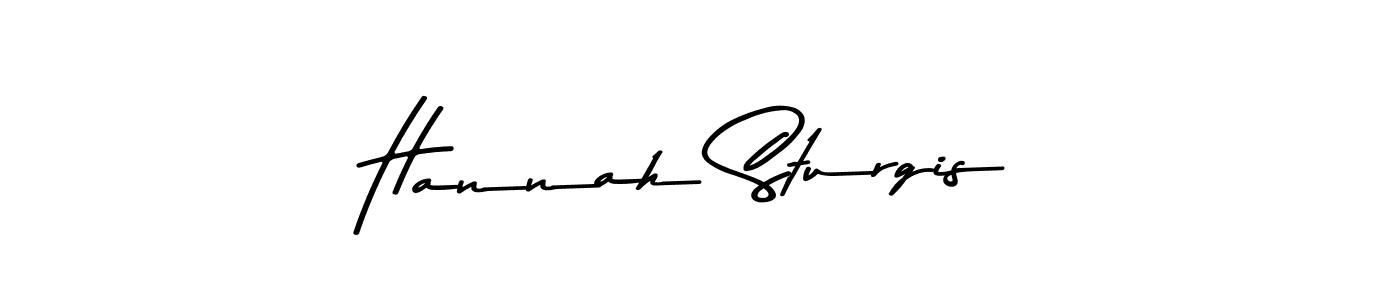 How to make Hannah Sturgis name signature. Use Asem Kandis PERSONAL USE style for creating short signs online. This is the latest handwritten sign. Hannah Sturgis signature style 9 images and pictures png