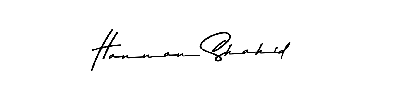 Design your own signature with our free online signature maker. With this signature software, you can create a handwritten (Asem Kandis PERSONAL USE) signature for name Hannan Shahid. Hannan Shahid signature style 9 images and pictures png