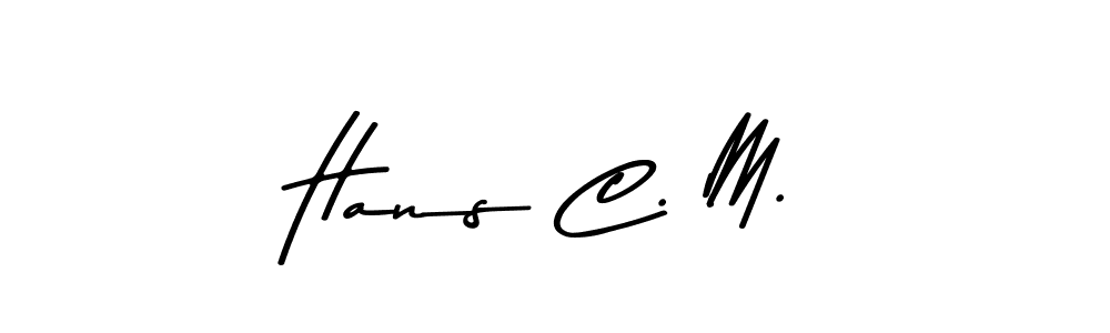 Make a beautiful signature design for name Hans C. M.. With this signature (Asem Kandis PERSONAL USE) style, you can create a handwritten signature for free. Hans C. M. signature style 9 images and pictures png