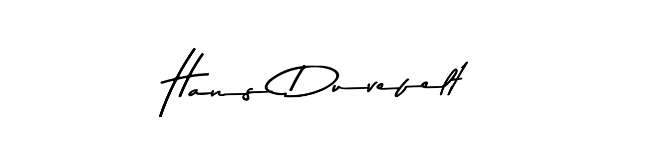 Design your own signature with our free online signature maker. With this signature software, you can create a handwritten (Asem Kandis PERSONAL USE) signature for name Hans Duvefelt. Hans Duvefelt signature style 9 images and pictures png