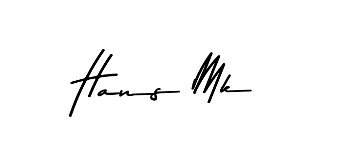 Hans Mk stylish signature style. Best Handwritten Sign (Asem Kandis PERSONAL USE) for my name. Handwritten Signature Collection Ideas for my name Hans Mk. Hans Mk signature style 9 images and pictures png