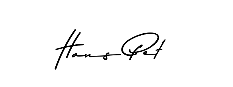 Design your own signature with our free online signature maker. With this signature software, you can create a handwritten (Asem Kandis PERSONAL USE) signature for name Hans Pet. Hans Pet signature style 9 images and pictures png