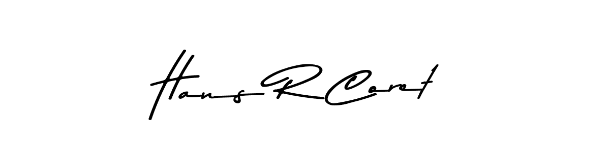 Design your own signature with our free online signature maker. With this signature software, you can create a handwritten (Asem Kandis PERSONAL USE) signature for name Hans R Coret. Hans R Coret signature style 9 images and pictures png