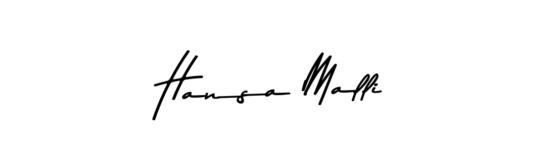 Use a signature maker to create a handwritten signature online. With this signature software, you can design (Asem Kandis PERSONAL USE) your own signature for name Hansa Malli. Hansa Malli signature style 9 images and pictures png