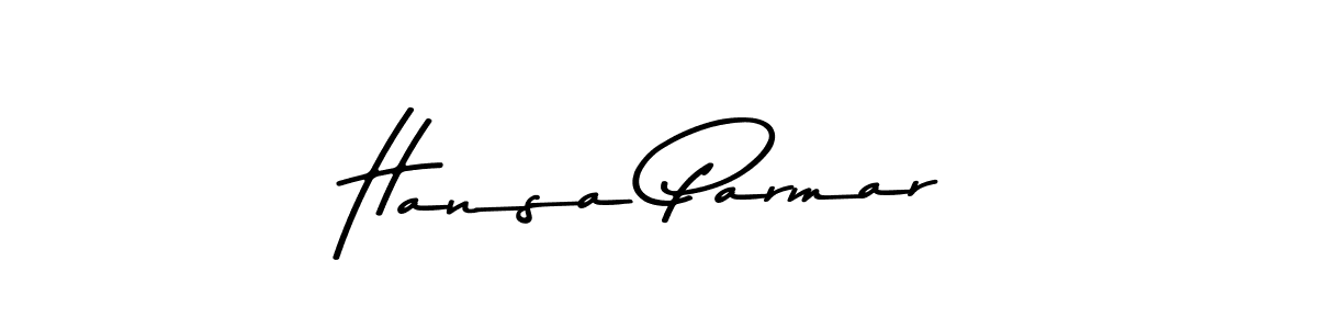 Design your own signature with our free online signature maker. With this signature software, you can create a handwritten (Asem Kandis PERSONAL USE) signature for name Hansa Parmar. Hansa Parmar signature style 9 images and pictures png