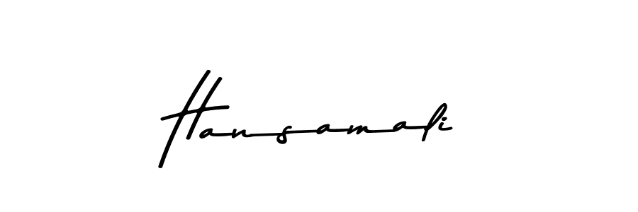 Use a signature maker to create a handwritten signature online. With this signature software, you can design (Asem Kandis PERSONAL USE) your own signature for name Hansamali. Hansamali signature style 9 images and pictures png