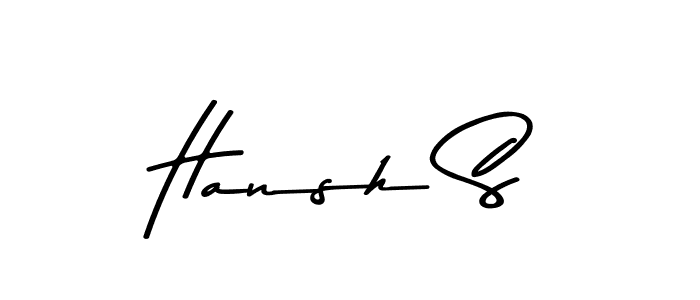 The best way (Asem Kandis PERSONAL USE) to make a short signature is to pick only two or three words in your name. The name Hansh S include a total of six letters. For converting this name. Hansh S signature style 9 images and pictures png