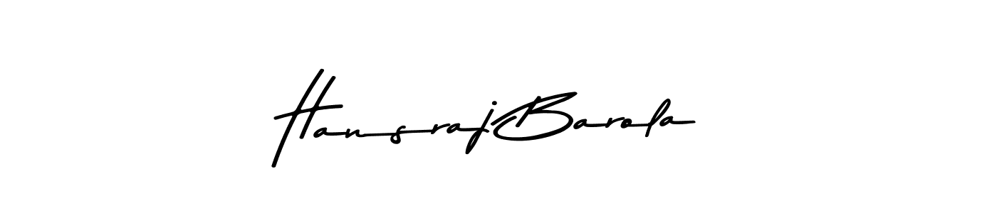 How to make Hansraj Barola signature? Asem Kandis PERSONAL USE is a professional autograph style. Create handwritten signature for Hansraj Barola name. Hansraj Barola signature style 9 images and pictures png