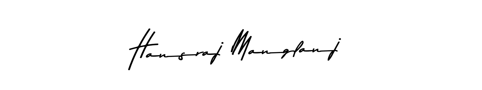 Similarly Asem Kandis PERSONAL USE is the best handwritten signature design. Signature creator online .You can use it as an online autograph creator for name Hansraj Manglanj. Hansraj Manglanj signature style 9 images and pictures png