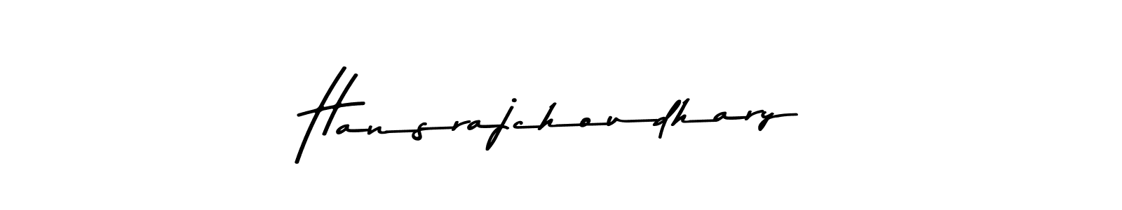 Design your own signature with our free online signature maker. With this signature software, you can create a handwritten (Asem Kandis PERSONAL USE) signature for name Hansrajchoudhary. Hansrajchoudhary signature style 9 images and pictures png