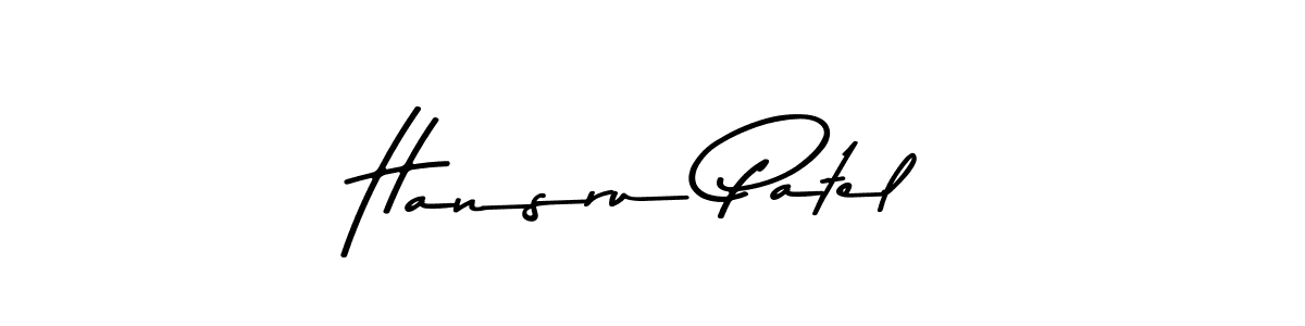 Use a signature maker to create a handwritten signature online. With this signature software, you can design (Asem Kandis PERSONAL USE) your own signature for name Hansru Patel. Hansru Patel signature style 9 images and pictures png