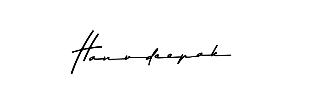 Use a signature maker to create a handwritten signature online. With this signature software, you can design (Asem Kandis PERSONAL USE) your own signature for name Hanudeepak. Hanudeepak signature style 9 images and pictures png