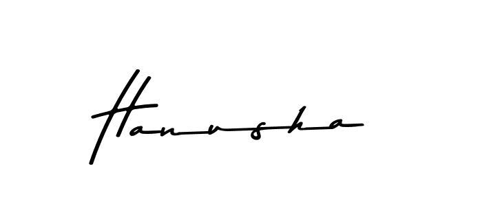 Create a beautiful signature design for name Hanusha. With this signature (Asem Kandis PERSONAL USE) fonts, you can make a handwritten signature for free. Hanusha signature style 9 images and pictures png